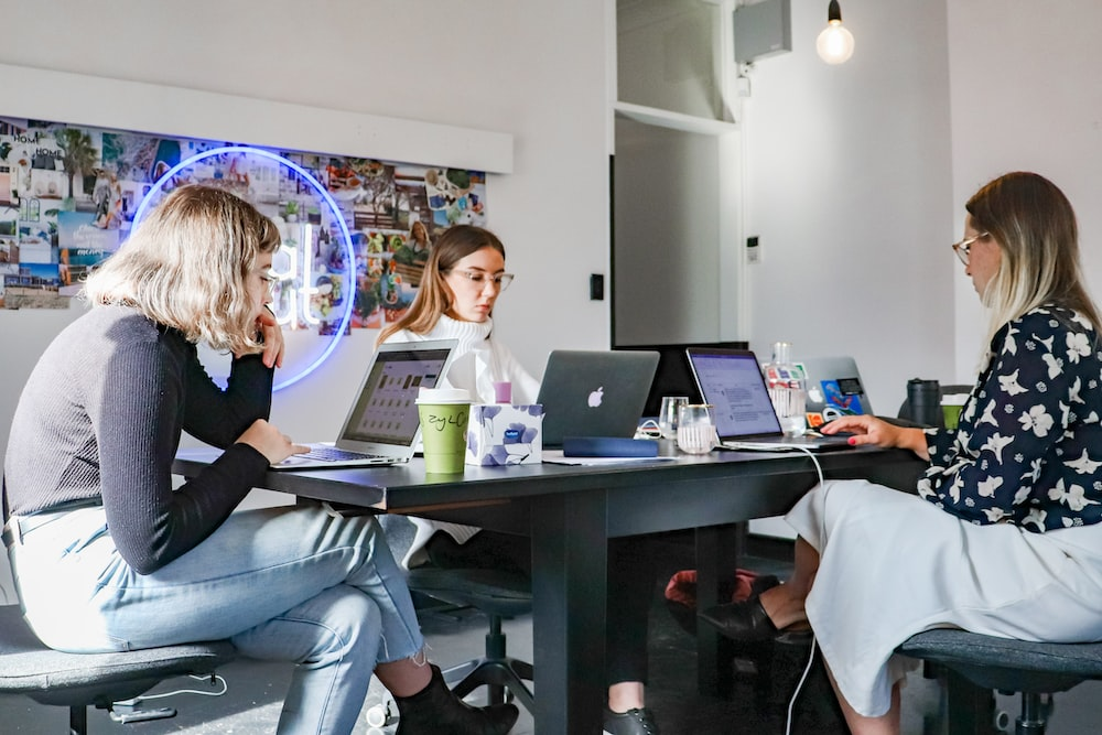 women working in an office